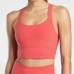 Athleta warrior bra, washed red Sports Bra, lychee red